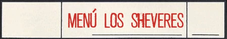 Menú Los Sheveres